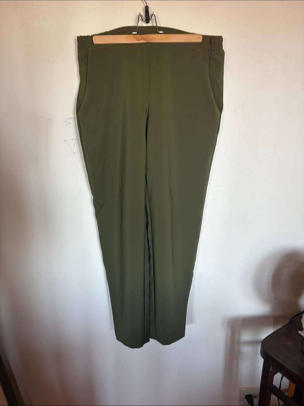 intimissimi Olive-Tone Straight Leg Pull-On Pants